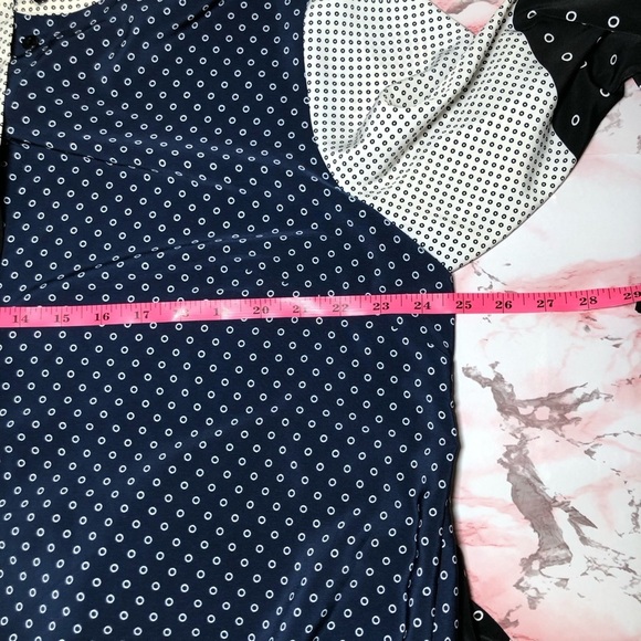Alfani long sleeve Polka Print Tunic Top Blouse, Colorblock size XL - Picture 8 of 9